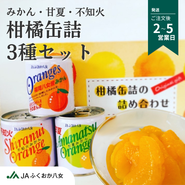 柑橘缶詰3種セット☆みかん・甘夏・不知火のシラップ漬け！☆彡